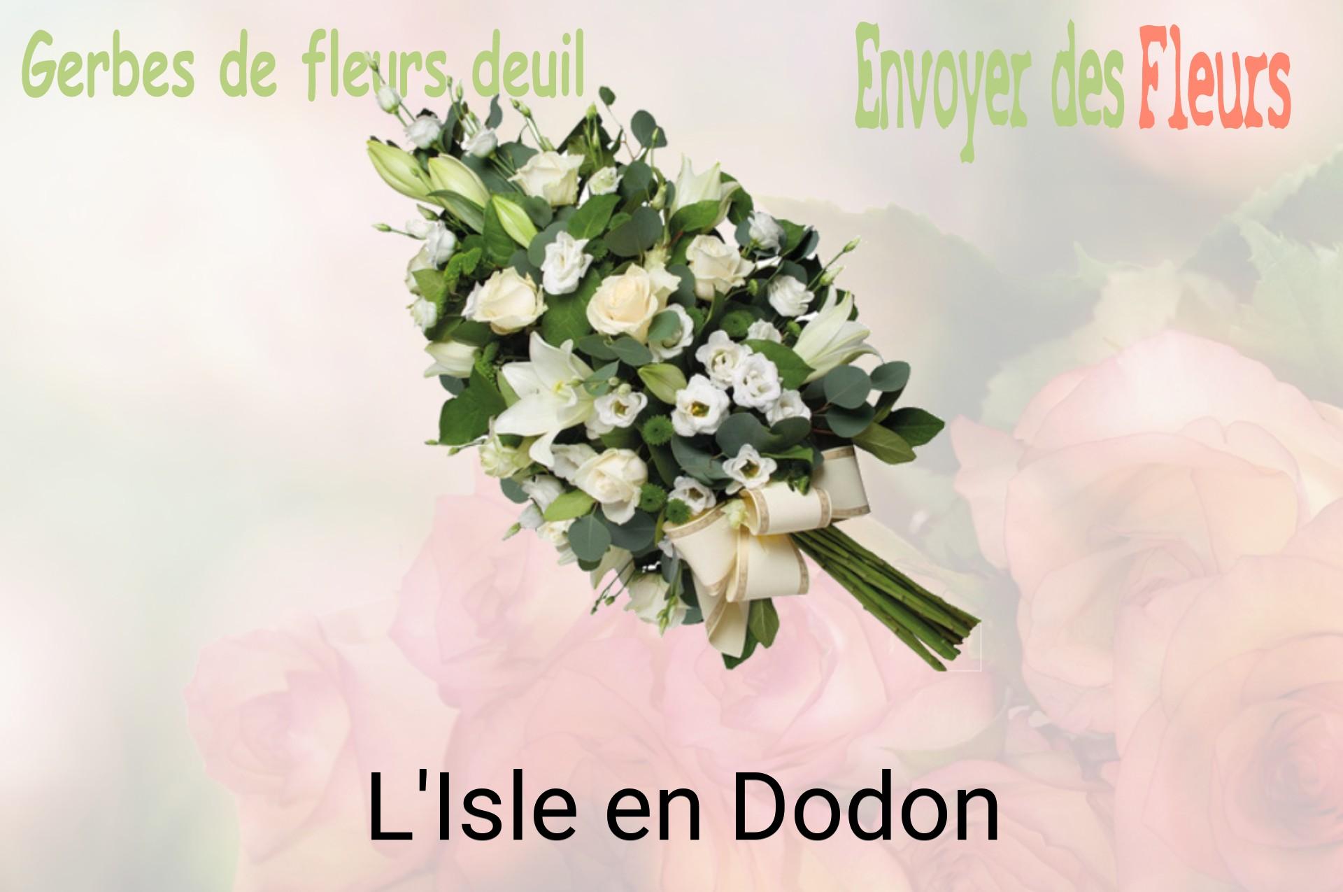 Gerbe de fleurs de deuil livrée à L'Isle-en-Dodon